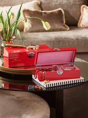 Treasure Box Large Red Lifestyle with Product