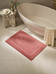 Super Smooth Cotton Bath Mat 60x90cm Powder Pink Lifestyle with Product