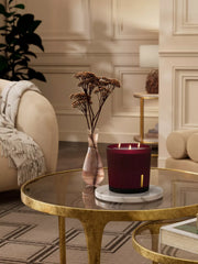 The Ritual of Ayurveda Scented Candle 840g Lifestyle with Product