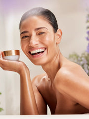 Firming Day Cream Lifestyle with Model and Packshot