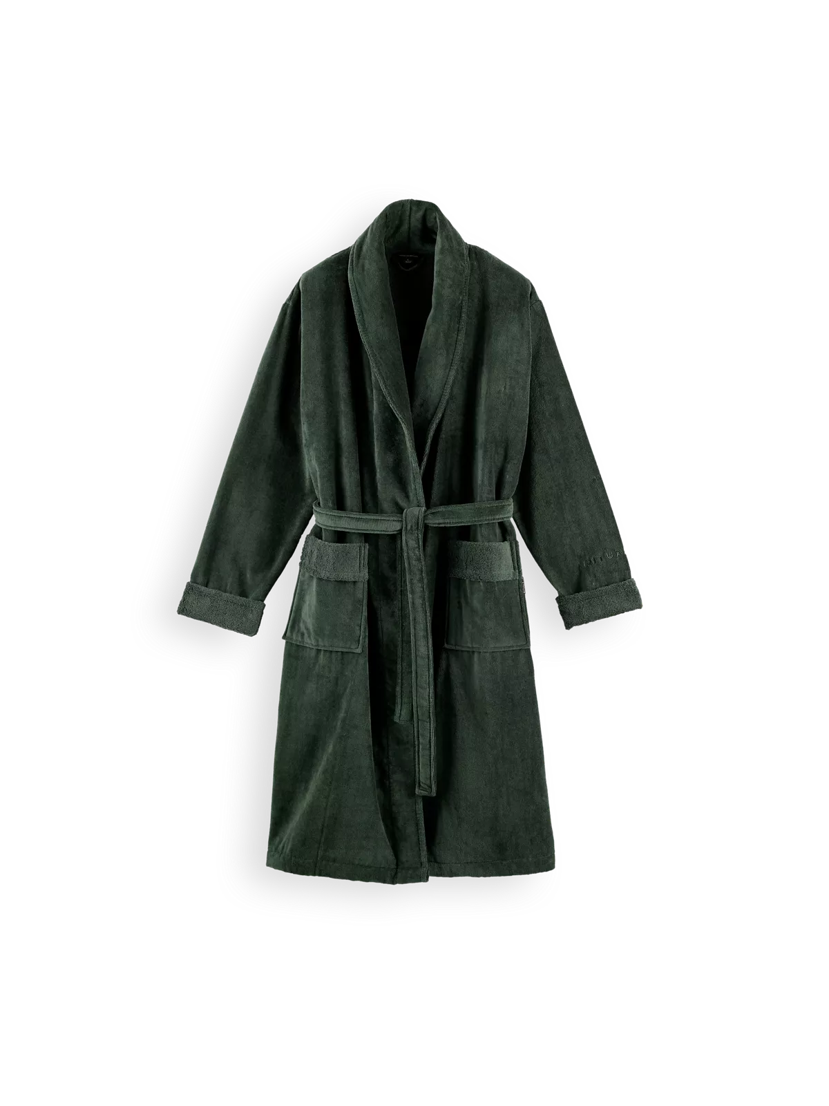 Super Smooth Cotton Bathrobe Men L Moss Green