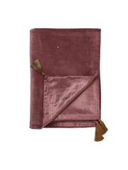 Vellore Cotton Velvet Throw 180x140cm Vintage Pink