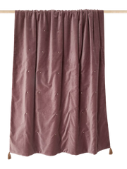 Vellore Cotton Velvet Throw 180x140cm Vintage Pink