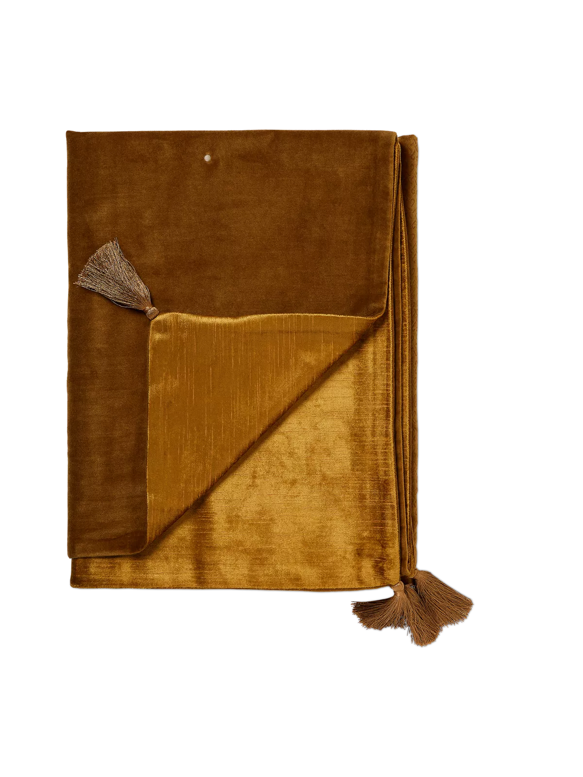 Vellore Cotton Velvet Throw 180x140cm Golden Mocha