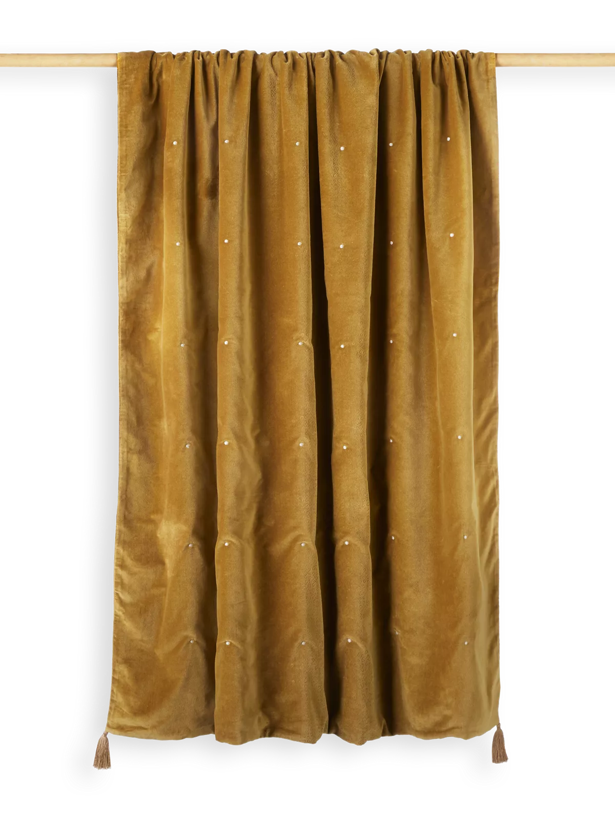 Vellore Cotton Velvet Throw 180x140cm Golden Mocha
