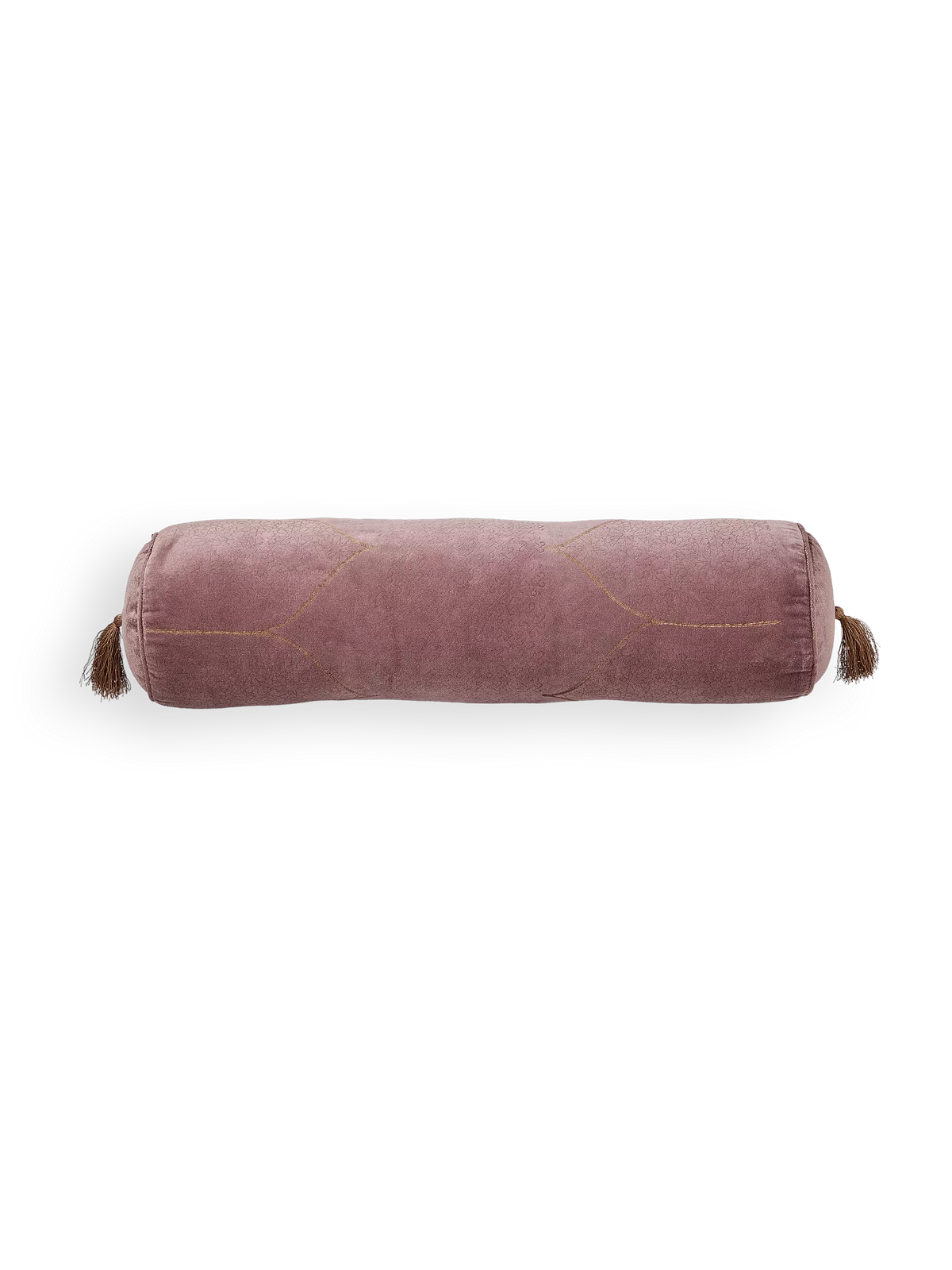 Vellore Cotton Velvet Bolster Cushion Vintage Pink