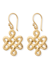 Infinity Pendant Earrings Gold Plated