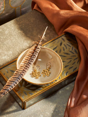 Infinity Pendant Earrings Gold Plated Lifestyle with Product