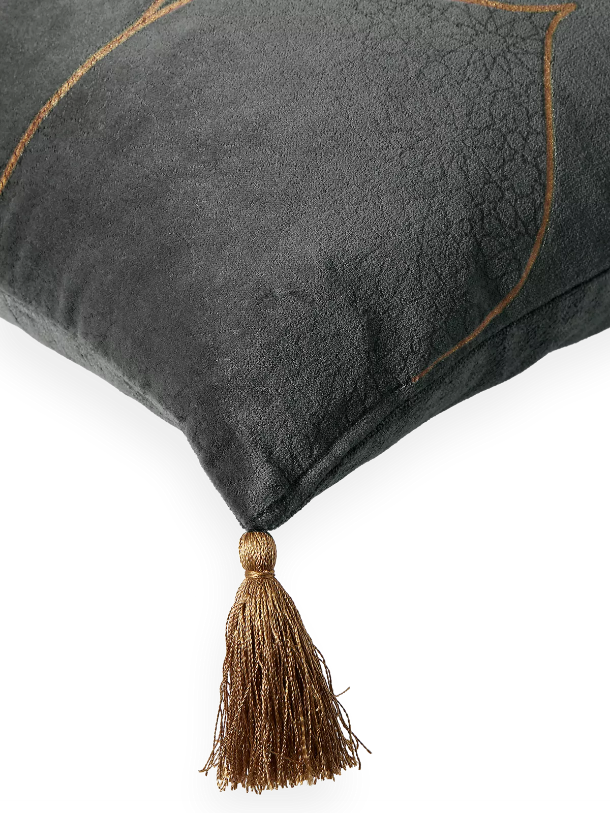 Vellore Cotton Velvet Cushion case 60x40cm Grey Blue