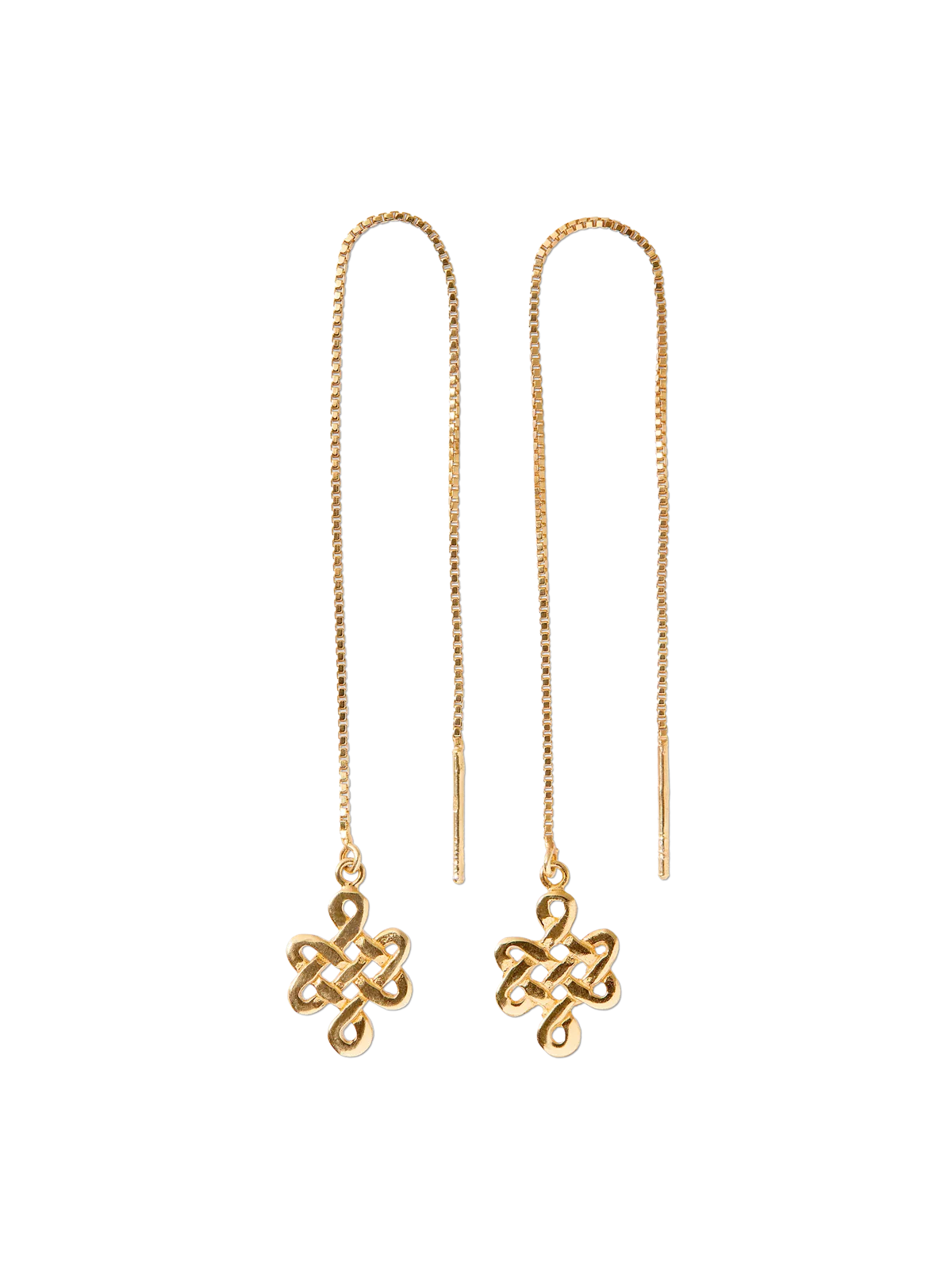 Infinity Chain Earrings Gold Plated