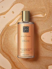 The Ritual of Karma Shimmering Body Oil 100ml Lifestyle with Product