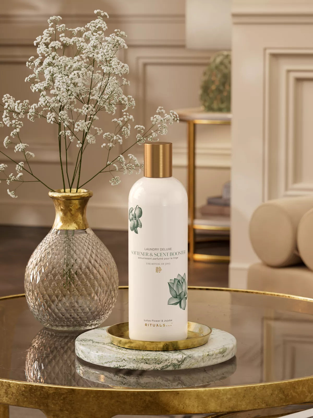 The Ritual of Jing Scent Booster & Softener in 1 Lifestyle with Product