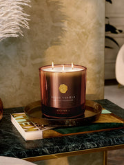 Suede Vanilla Scented Candle 1000g Lifestyle with Product