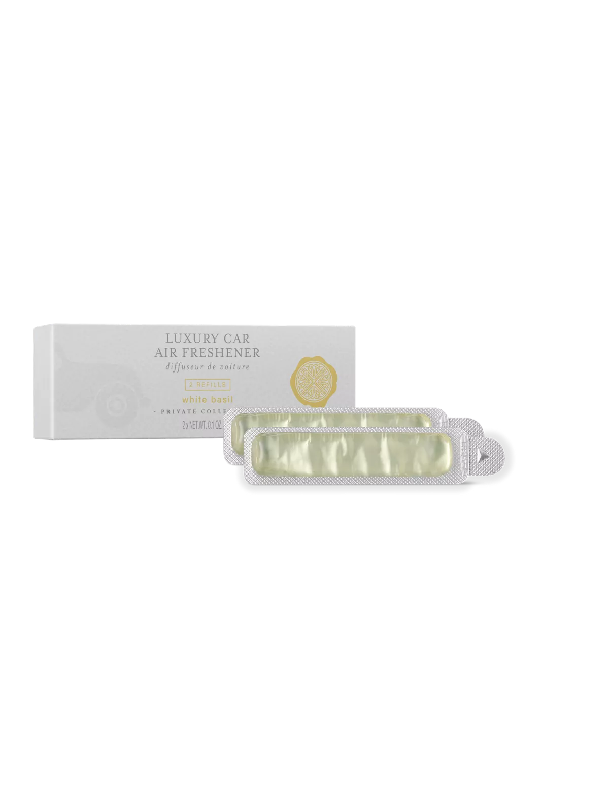White Basil Refill Car Air Freshener