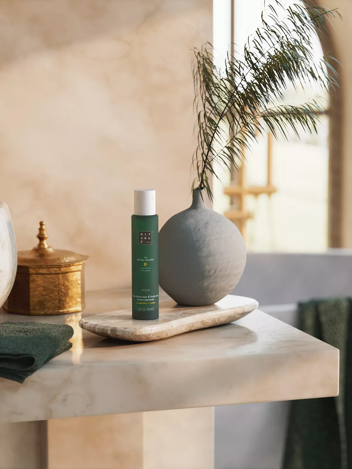 The Ritual of Jing Hair & Body Mist 50ml Lifestyle with Product