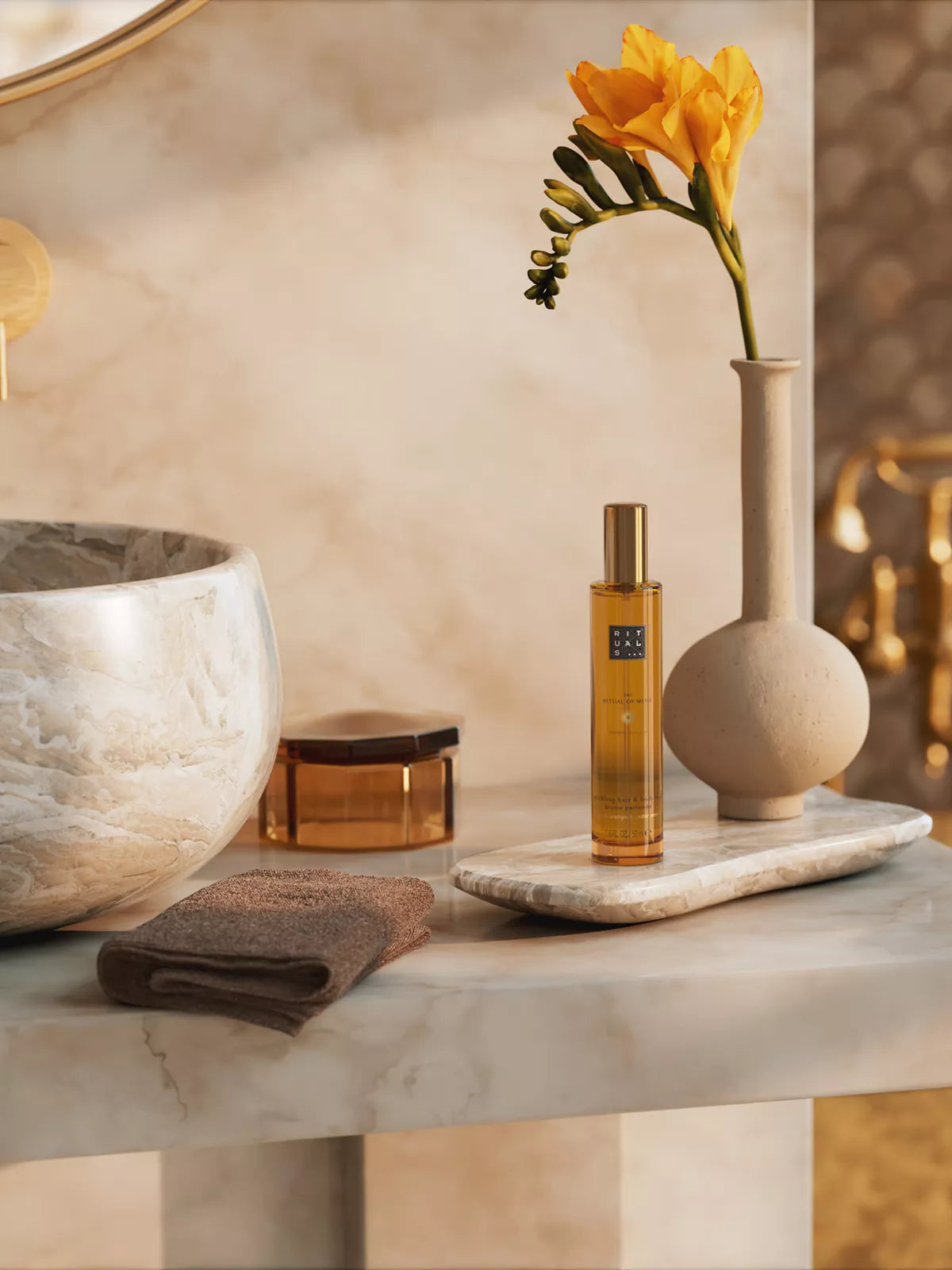 The Ritual of Mehr Hair & Body Mist Lifestyle with Product