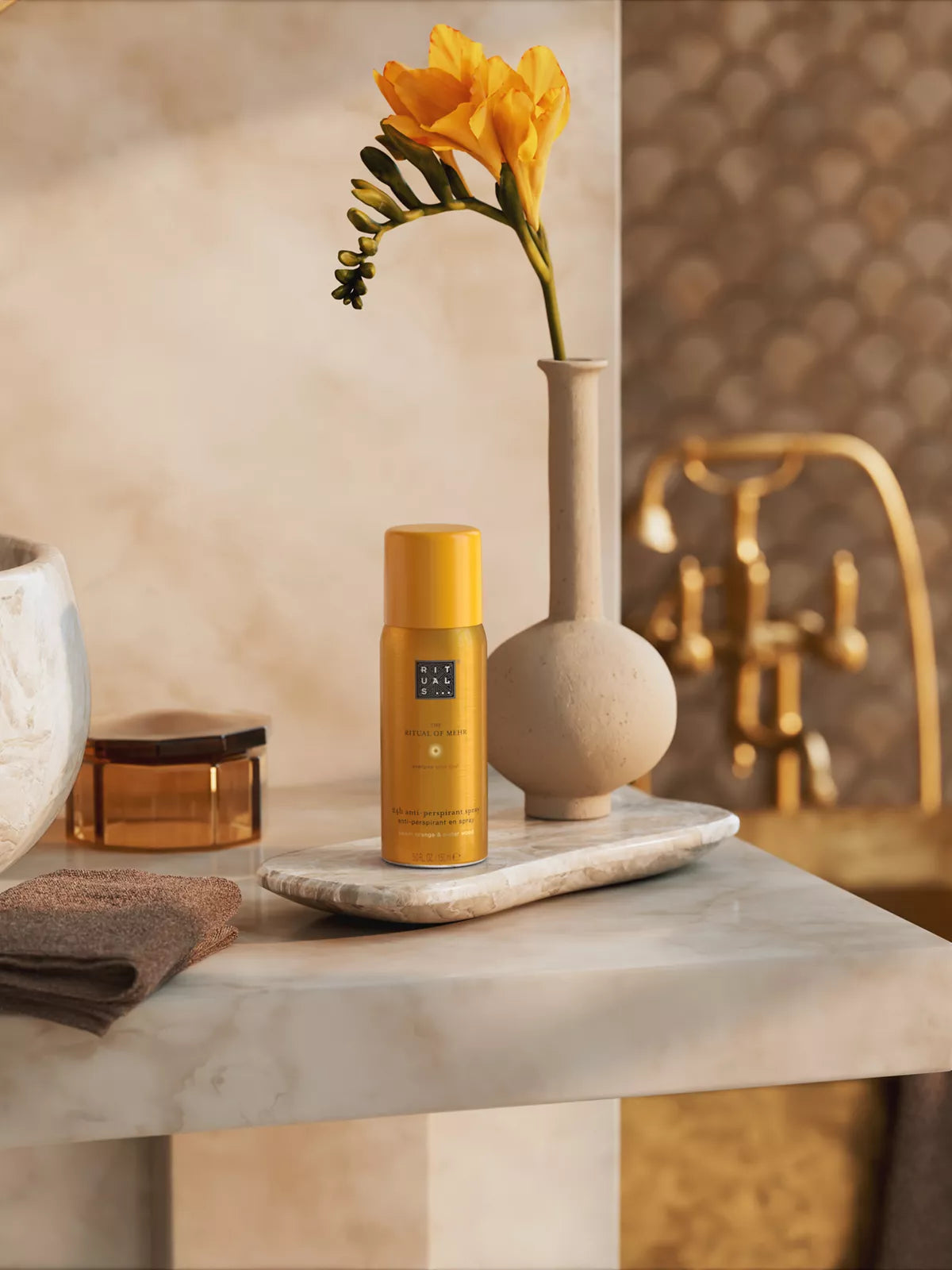 The Ritual of Mehr Anti-Perspirant Spray Lifestyle with Product