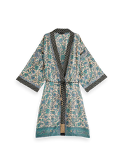 Jaypur Saree Kimono Lavender Blue
