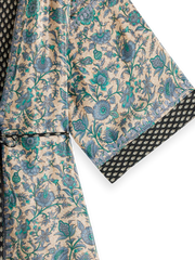 Jaypur Saree Kimono Lavender Blue