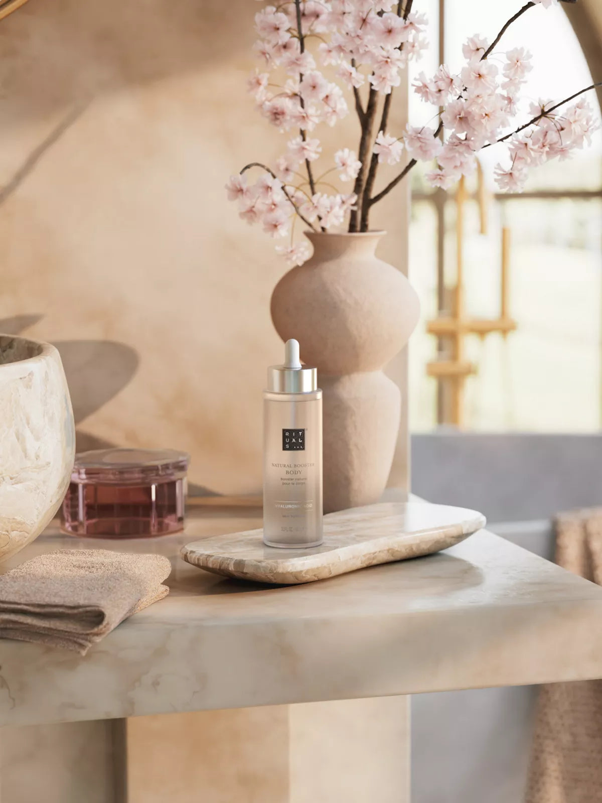 Natural Booster Body Hyaluronic Acid Lifestyle with Product