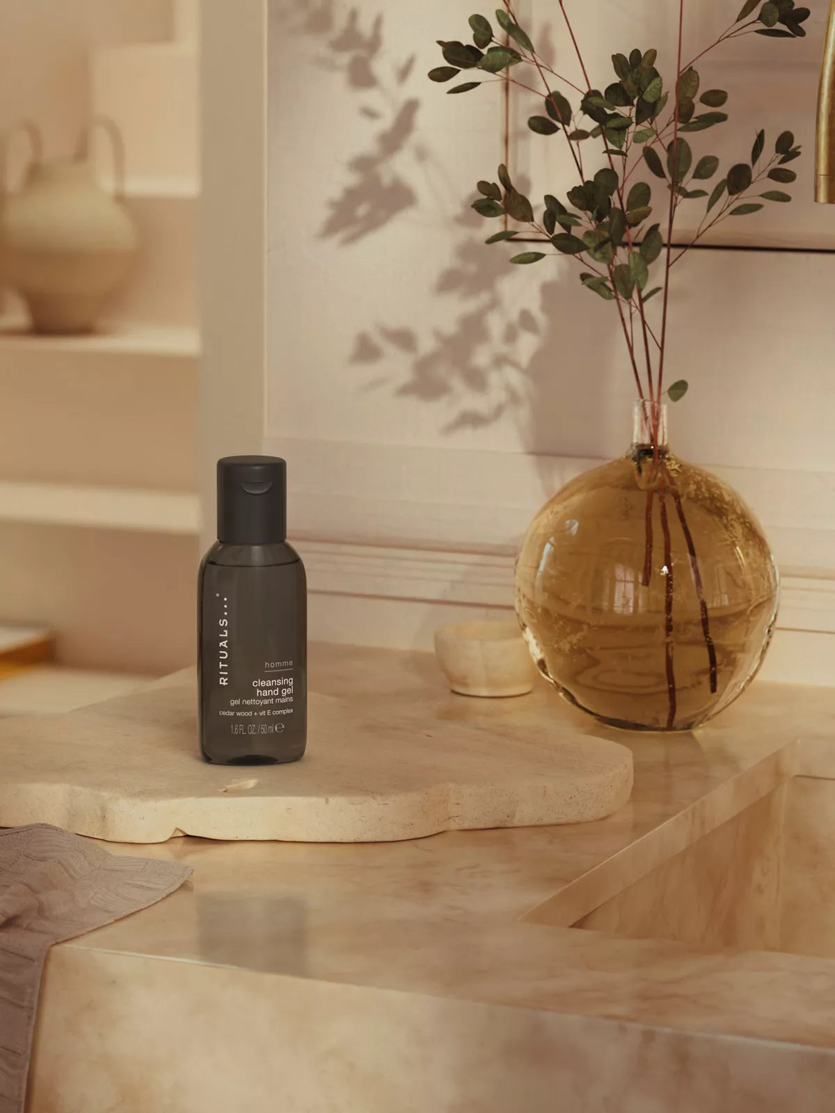 Homme Cleansing Hand Gel Lifestyle with Product