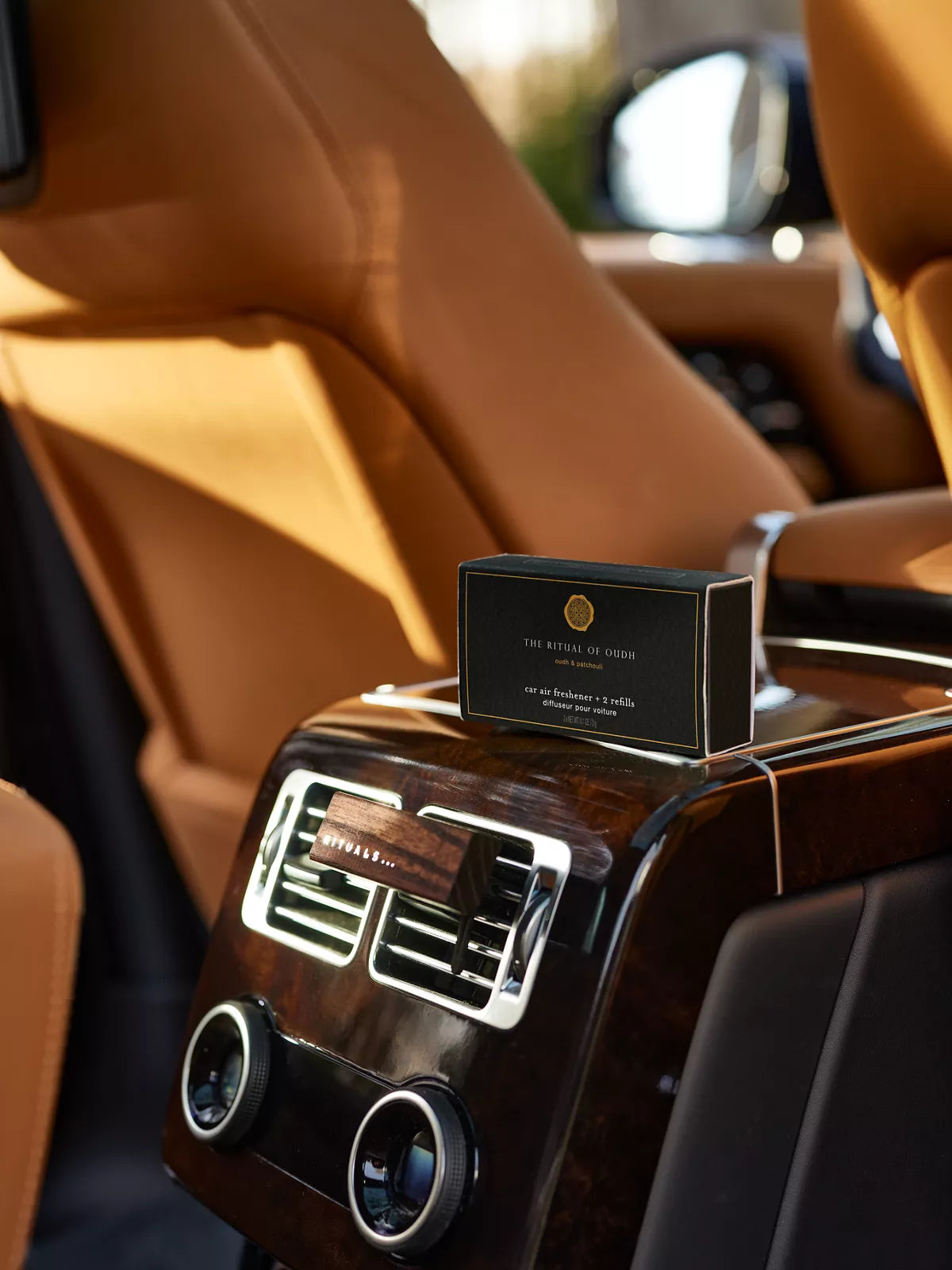 The Ritual of Oudh Car Air Freshener Lifestyle with Product