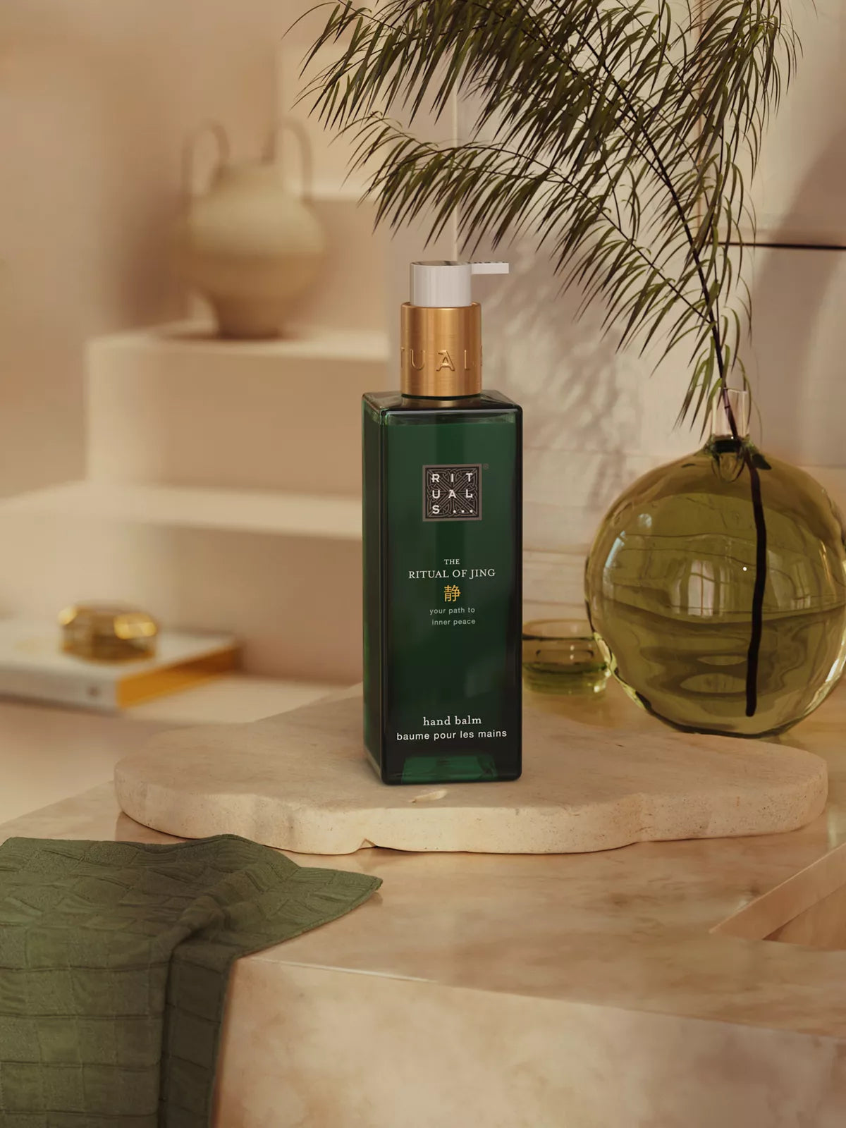 The Ritual of Jing Hand Balm 175ml Lifestyle with Product