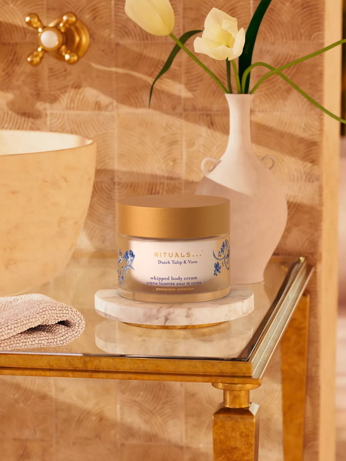 Amsterdam Collection Body Cream 220ml Lifestyle with Product