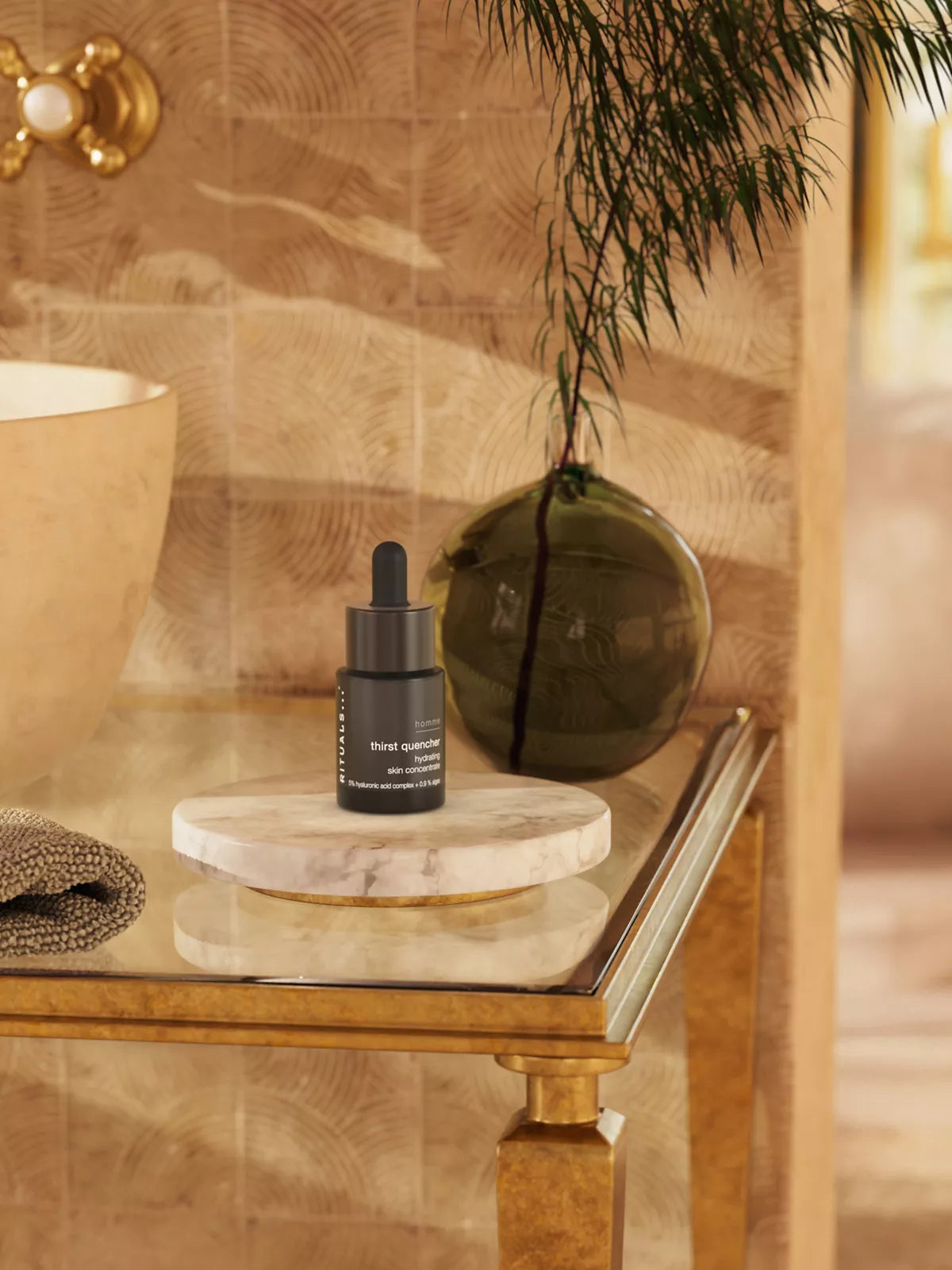 Homme Thirst Quencher Hydrating Skin Concentrate Lifestyle with Product
