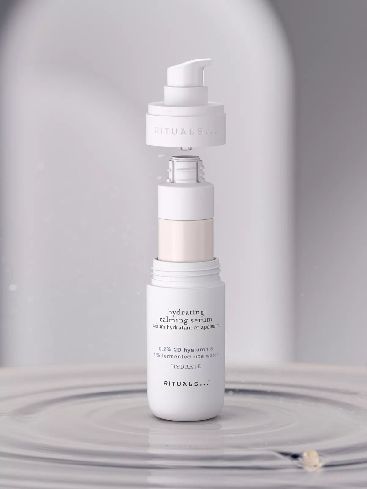 Hydrating Calming Serum Refill Lifestyle with Product