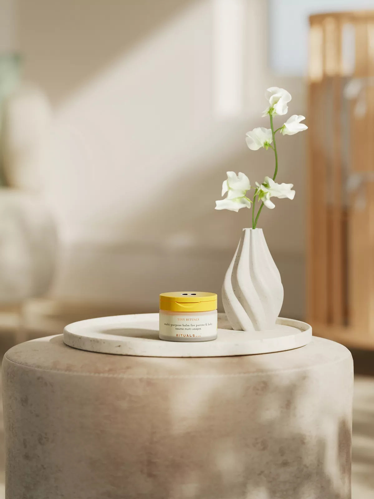 Tiny Rituals Multi-Purpose Balm 100ml Lifestyle with Product