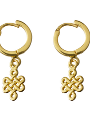 Infinity Round Earrings Gold Plated